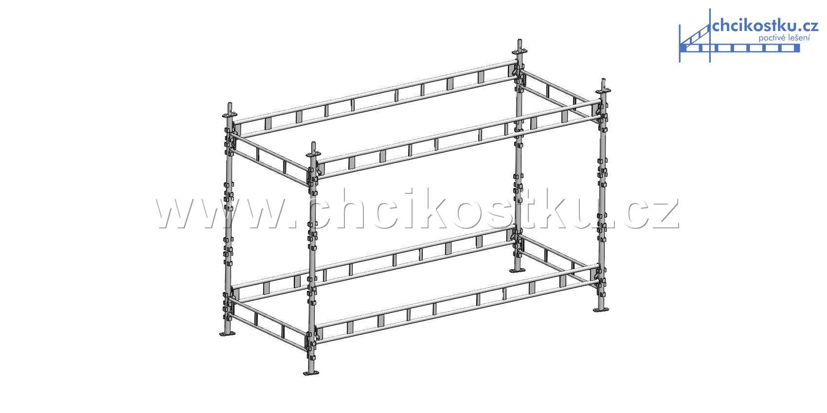 základní kostka lešení 2,0x1,2x3,0