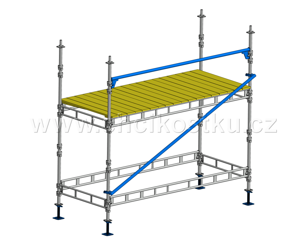 kompletní kostka lešení 2,72x1,2x3,0 s podlážkami