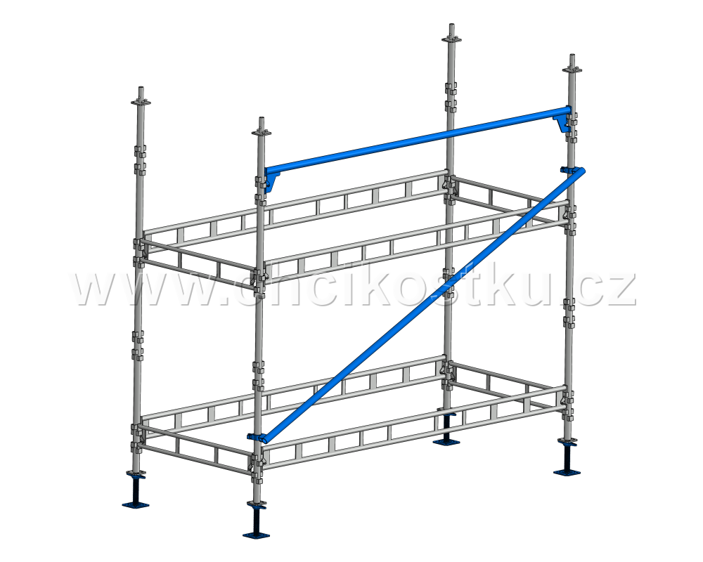 kompletní kostka lešení 2,72x1,2x3,0 bez podlážek