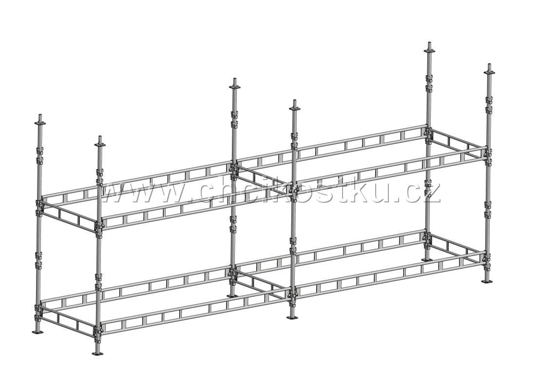 sestava lešení 2,72x6m / 16,3m2 - čtvercová patka