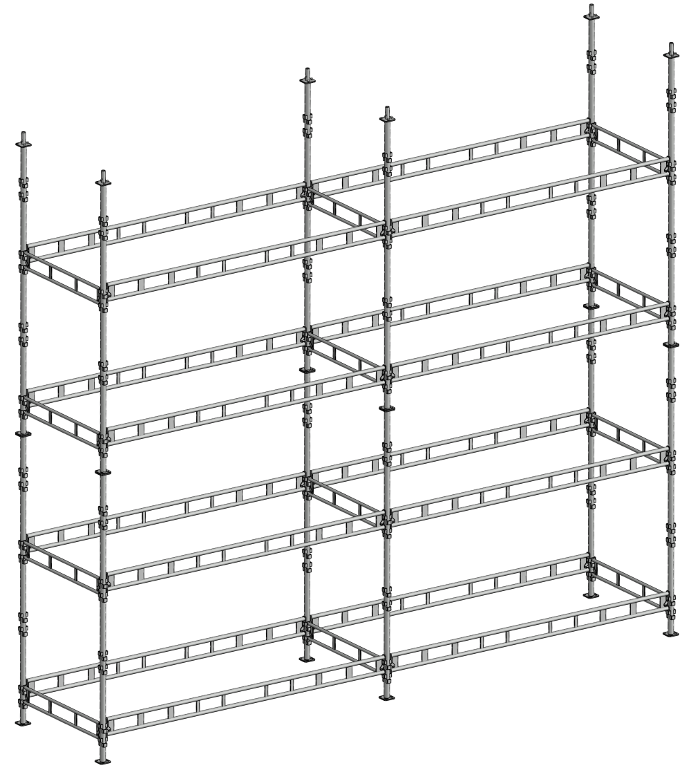 sestava lešení 5,44x6m / 32,6m2 - čtvercová patka