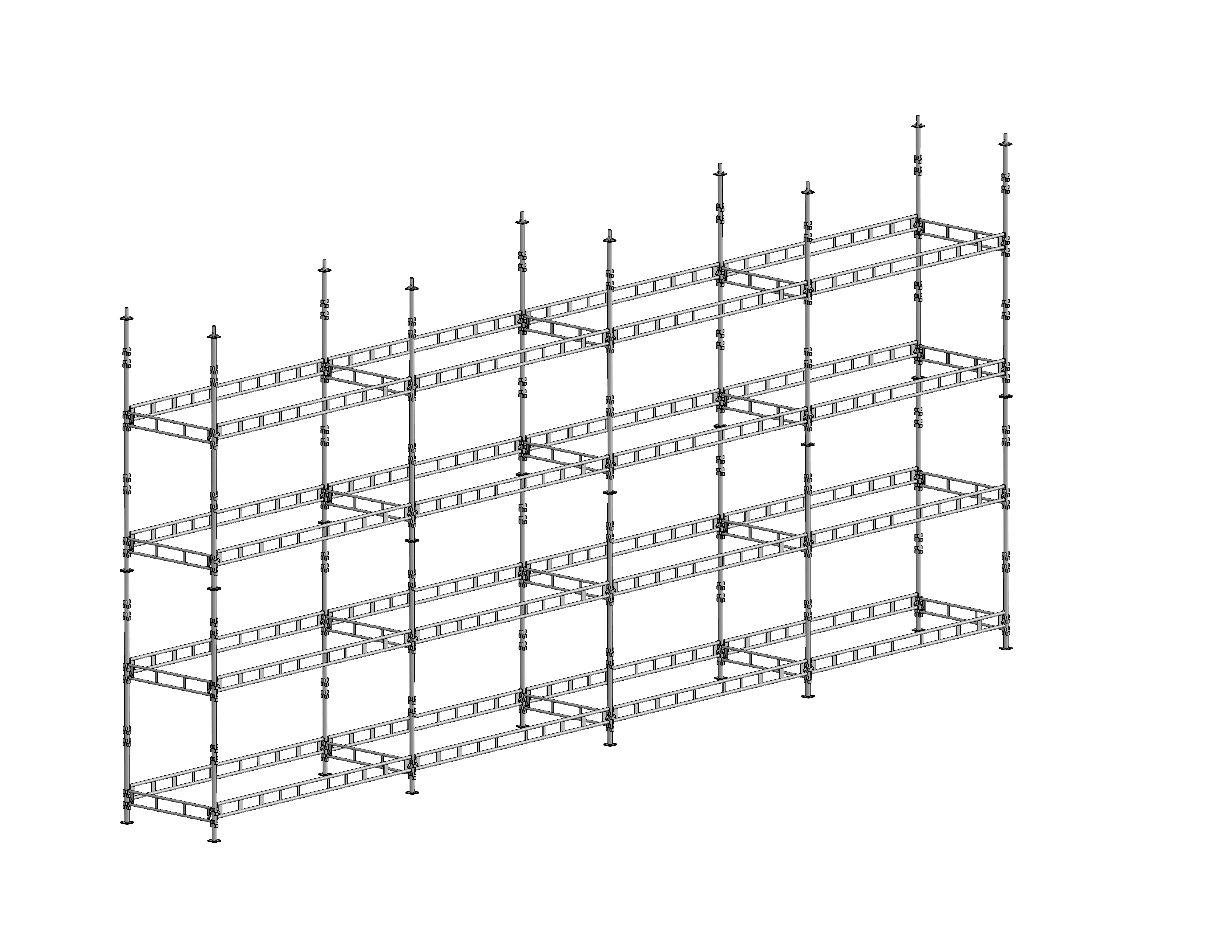 sestava lešení 5,44x12m / 65,3m2 - čtvercová patka