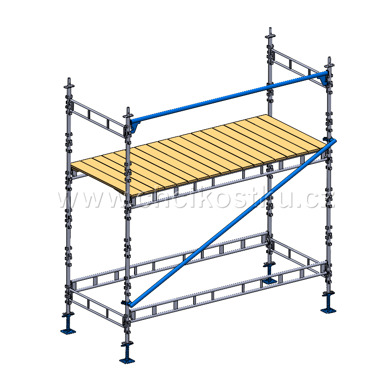 kompletní kostka lešení 3,0x1,2x3,0 s podlážkami