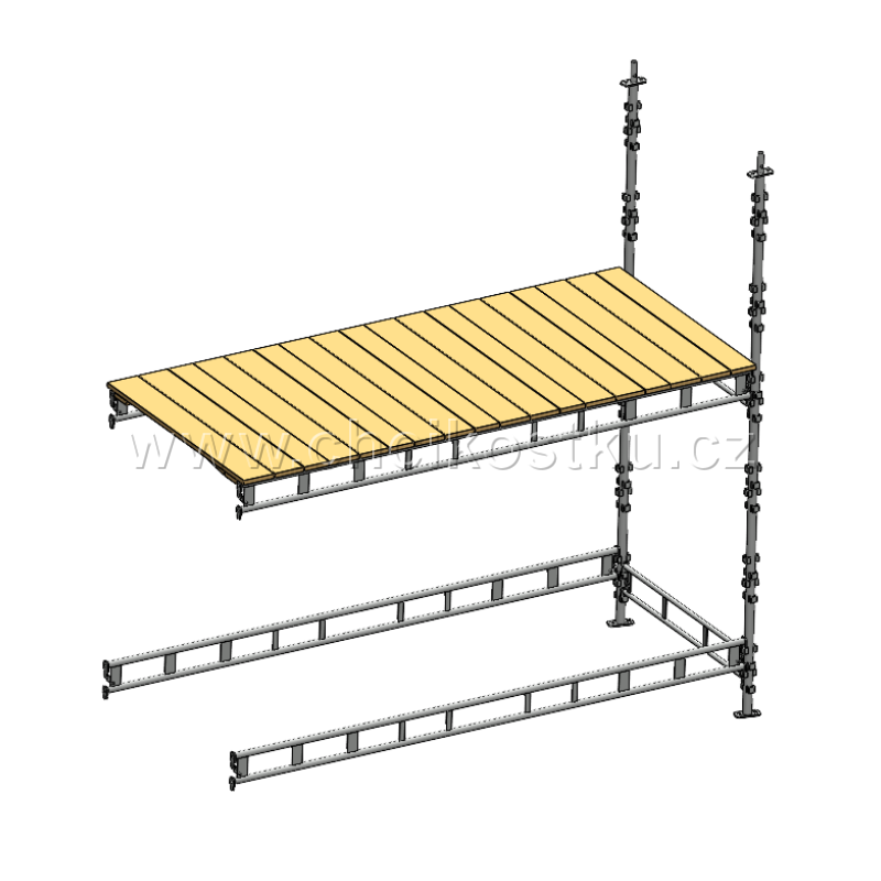 rozšíření 1 pole 3,0x1,2x3,0 s podlážkami