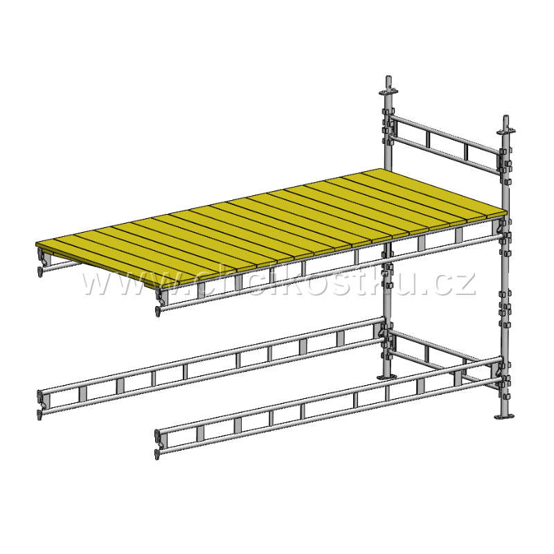 rozšíření 1 pole 2,0x1,2x3,0 s podlážkami