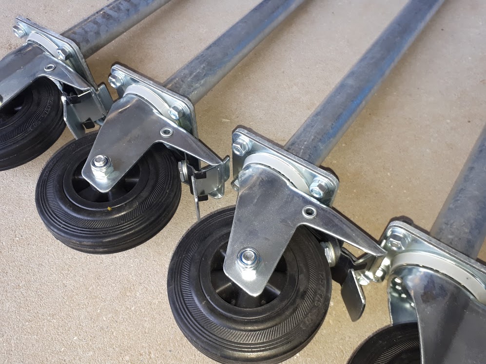 kolečka k lešení 125 mm 600kg - sada 4ks