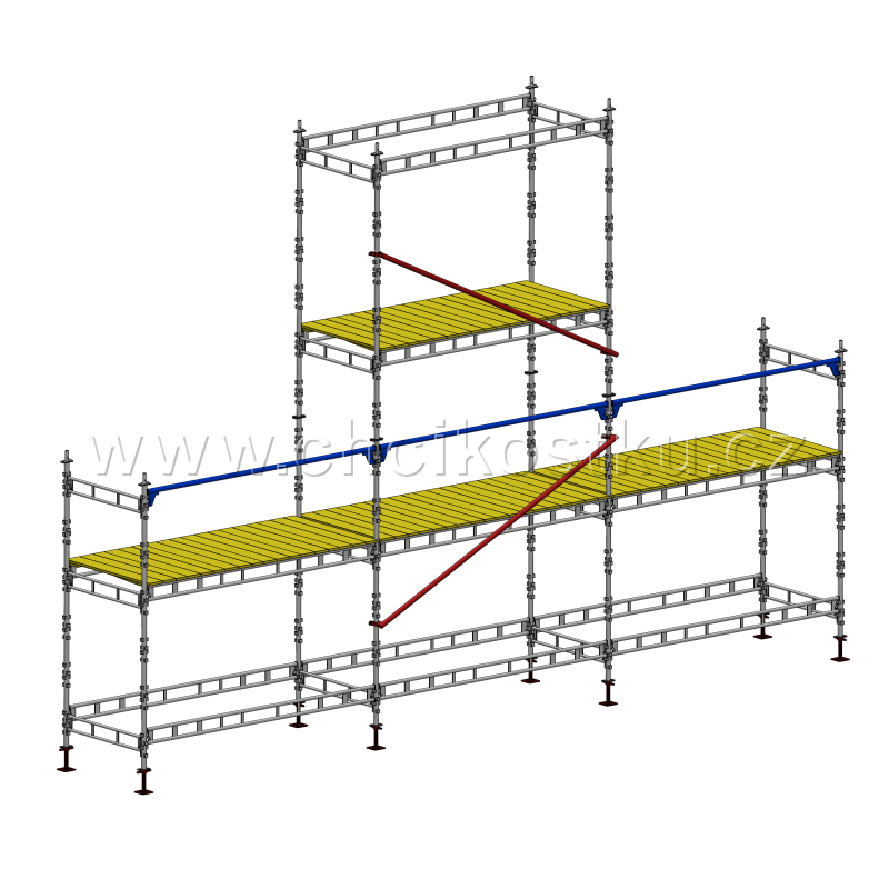sestava 6x9m do štítu / 36m2 - kompletní