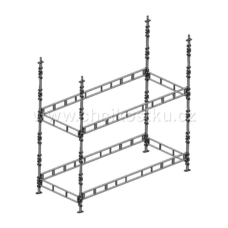AKCE - 10x základní kostka lešení 3,0x1,2x3,0