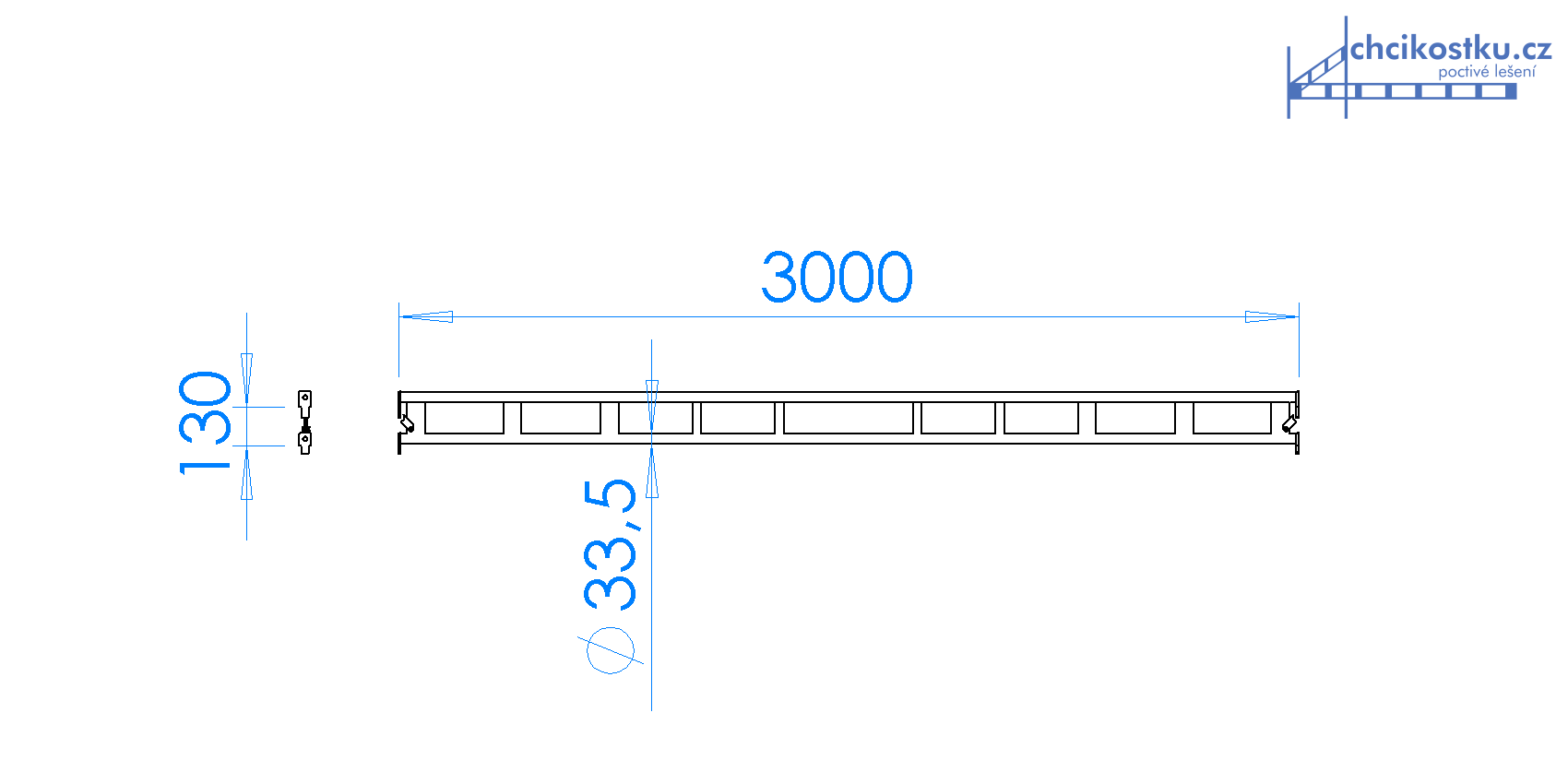 podélník 3,0m