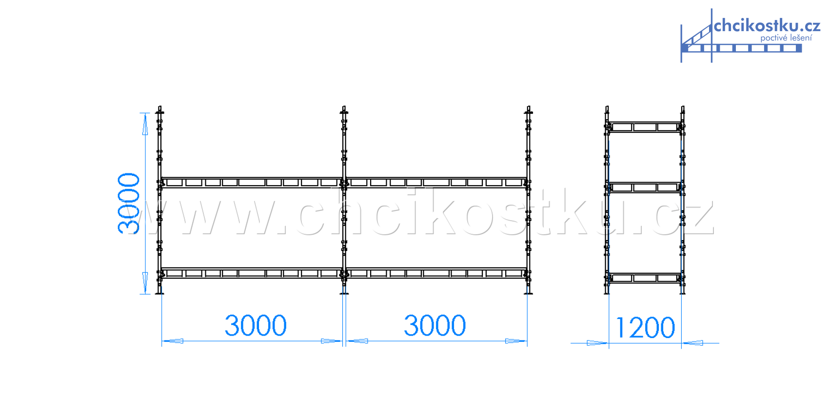 sestava 3x6m / 18m2