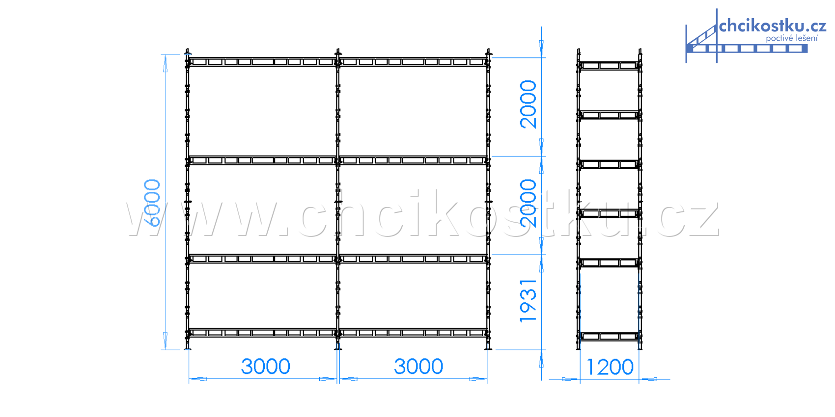 sestava 6x6m / 36m2