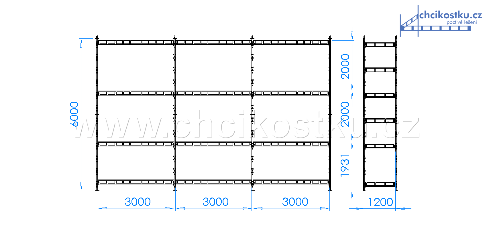 sestava 6x9m / 54m2
