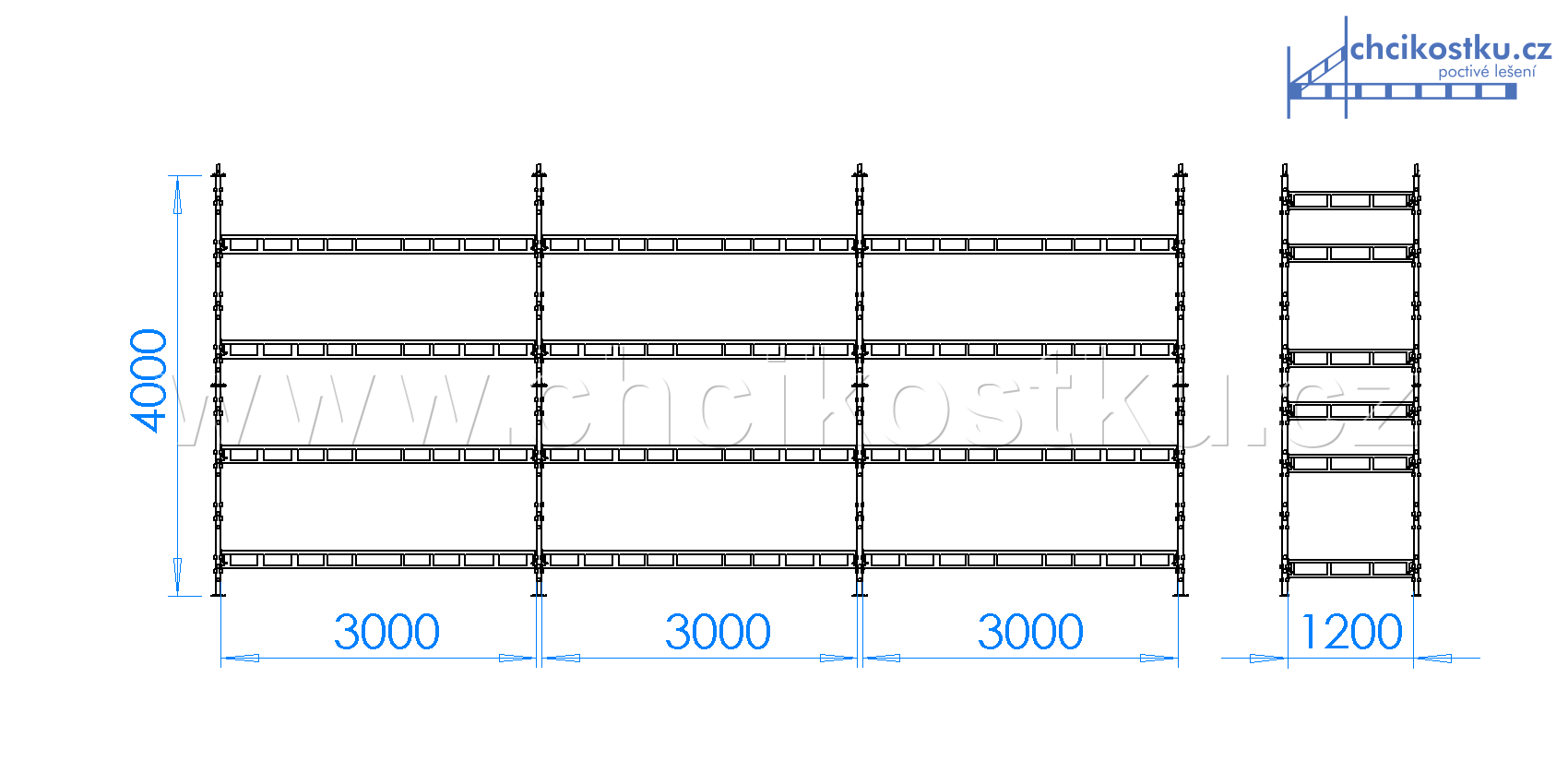 sestava 4x9m / 36m2