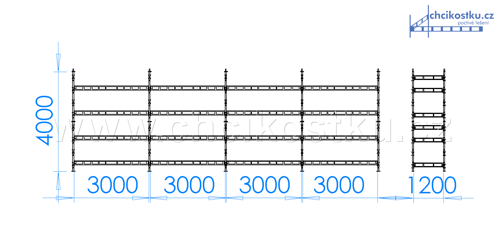 sestava 4x12m / 48m2