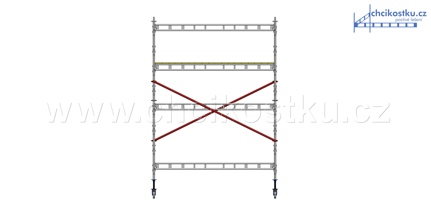 pojízdná kostka lešení 4,0x1,2x3,0