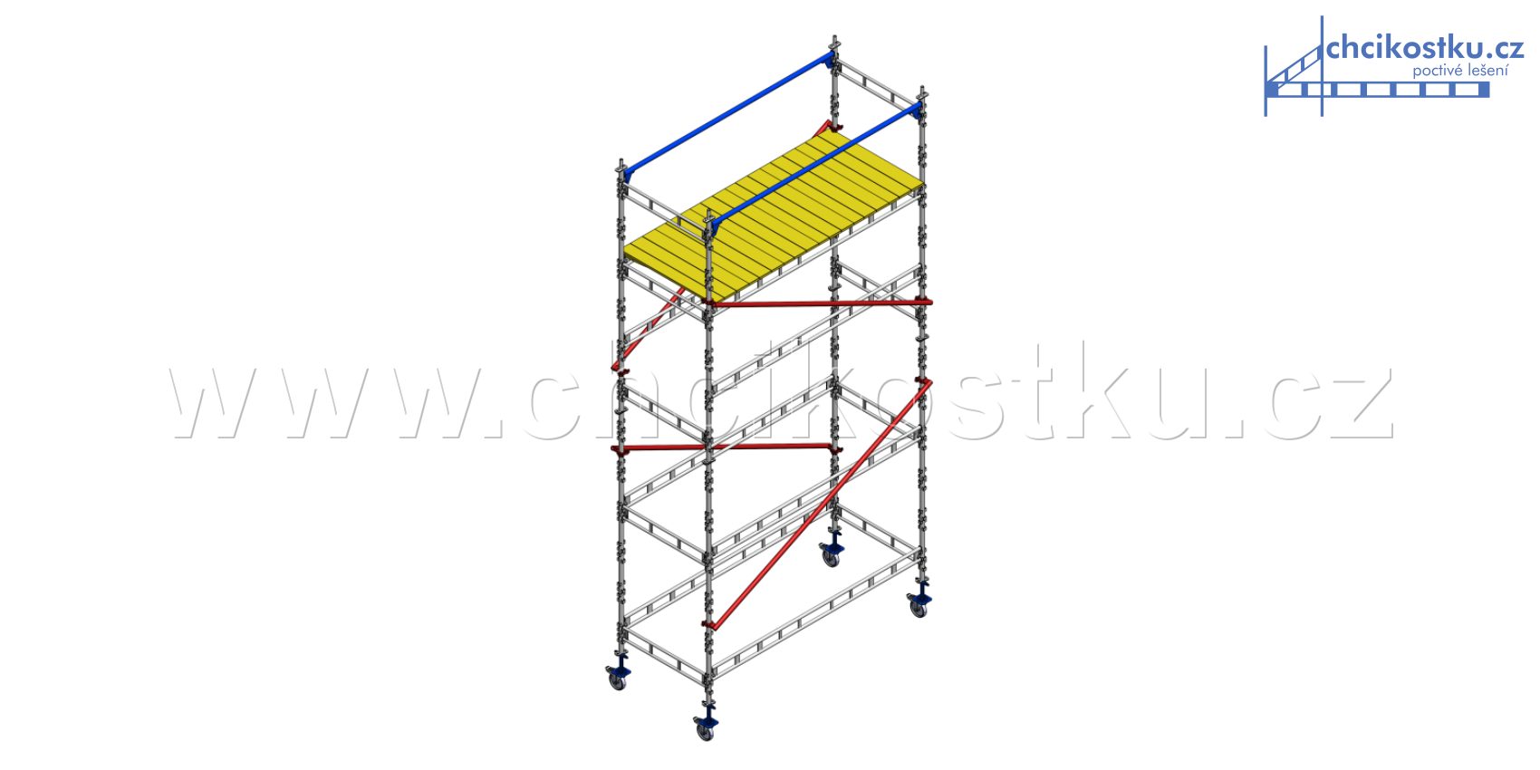 pojízdná kostka lešení 6,0x1,2x3,0