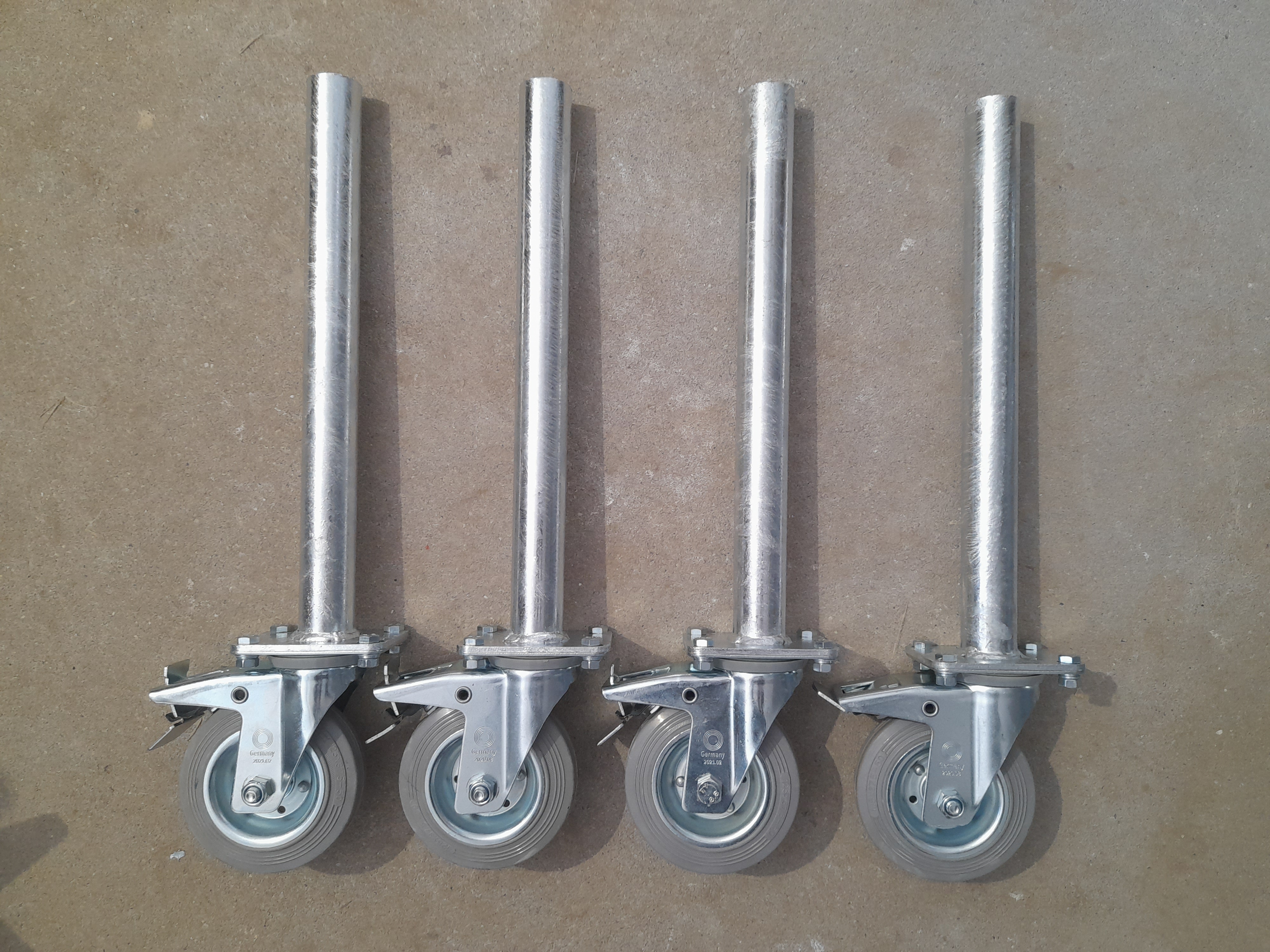 kolečka k lešení sada 4ks - 125mm - 650kg