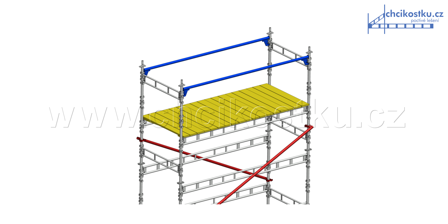 pojízdná kostka lešení 5,0x1,2x3,0