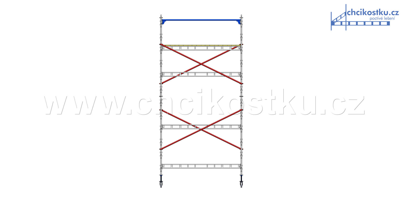 pojízdná kostka lešení 6,0x1,2x3,0